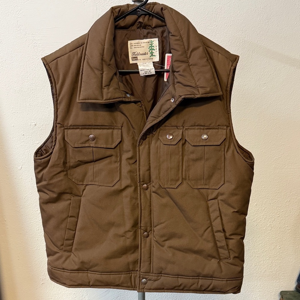 Vintage 80s Sears Fieldmaster Puffer Vest Size Large